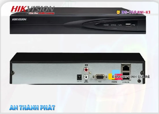  Thiết bị thu hình DS-7604NI-K1 với thông số quan trọng Được trang bị công nghệ IP Thiết kế tinh tế Đầu Ghi 4 kênh