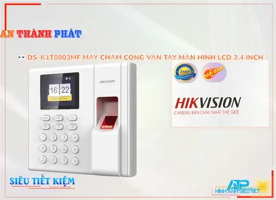  DS-K1T8003MF  Hikvision  Máy Chấm Công  Khả Năng User 1000  Hikvision Thông Báo Hiển Thi Màn Hình 2.4 inch Trang Bị Cổng 