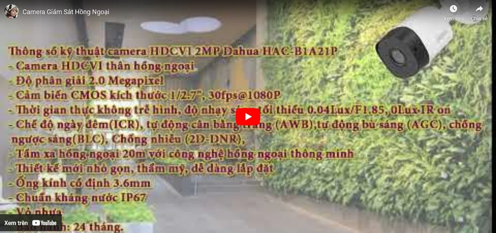 Trọn Bộ Camera An Ninh Khu Phố DH-IPC-HFW1230A-A