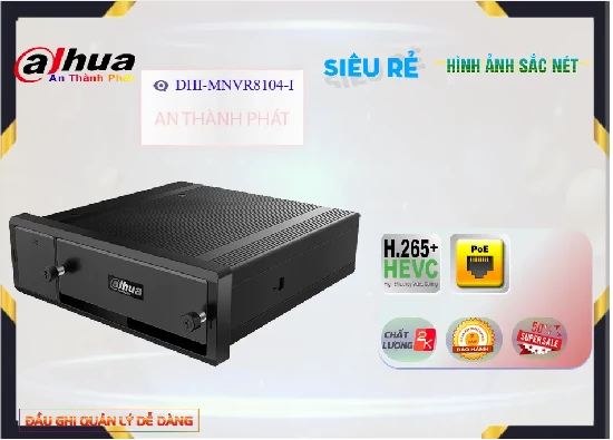  Đầu Ghi Hình DHI-MNVR8104-I với thông số quan trọng Chất Lượng Hình Độ phân giải Ultra 2k Công nghê xử lý hình ảnh CMOS khả năng lưu trữ lâu hơn với công nghệ H.265+/H.265/H.264+/H.264 Chắc Chắn Kim Loại