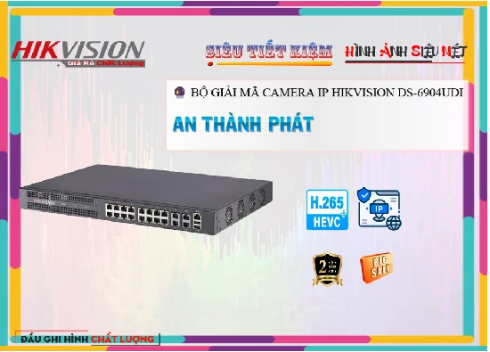  Camera An Ninh  DS-6904UDI với thông số quan trọng Trang Bị sp khac lưu trữ lâu hơn H.265+/H.265/H.264+/H.264 Được trang bị công nghệ IP