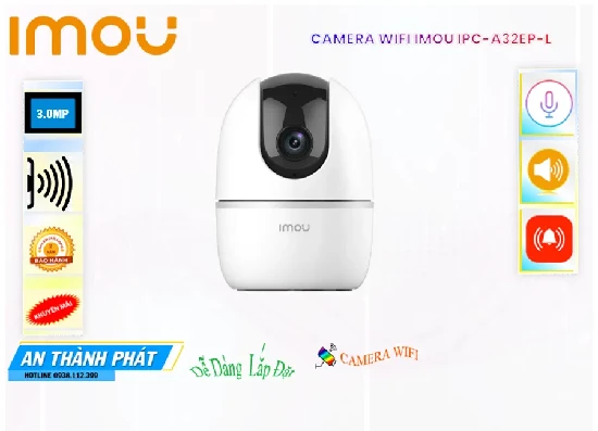  Lắp đặt camera IPC-A32EP-L chính hãng Imou với khả năng ghi lại hình ảnh sắc nét cả ngày lẫn đêm cùng các tính năng công nghệ thông minh phục vụ mọi nhu cầu giám sát của người dùng một cách hiệu quả, an toàn nhất