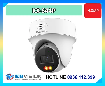  Camera KBVISION KX-S44P độ phân giải 4MP hỗ trợ xoay 345°, ghi hình Full Color ban đêm 30m, đàm thoại 2 chiều, cảnh báo còi hú và đèn chớp thông minh. Phù hợp lắp đặt giám sát trong nhà cho gia đình, cửa hàng và văn phòng.