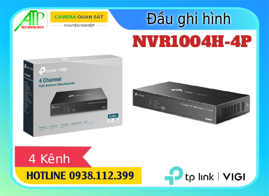 Đầu ghi VIGI NVR1004H-4P, NVR1004H-4P TP-Link, VIGI NVR1004H-4P 4 kênh, NVR1004H-4P PoE+, Đầu thu VIGI NVR1004H-4P, NVR1004H-4P giám sát, VIGI NVR1004H-4P HDMI