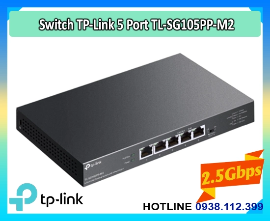 switch TL-SG105PP-M2, bộ chia mạng TL-SG105PP-M2, switch 2.5G TL-SG105PP-M2, switch PoE++ TL-SG105PP-M2, TL-SG105PP-M2 PoE budget 123W, switch 5 cổng 2.5G TL-SG105PP-M2, switch bất quản lý TL-SG105PP-M2