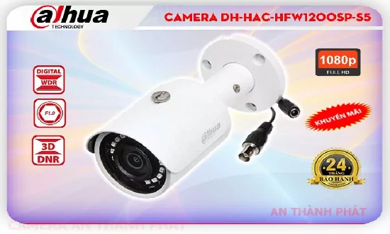  Camera dahua DH-HAC-HFW1200SP-S5,Camera dahua DH-HAC-HFW1200SP-S5 là dòng camera thân trụ ngoài tròi chuyên dụng.Sản phẩm hỗ trợ độ phân giải 2.0 Megapixel.Hỗ trợ công nghệ hồng ngoại thông minh tầm nhìn xa lên tới 30m. Sản phẩm phù hợp cho mọi công trình,siêu thị,cửa hàng,kho xưởng,... 