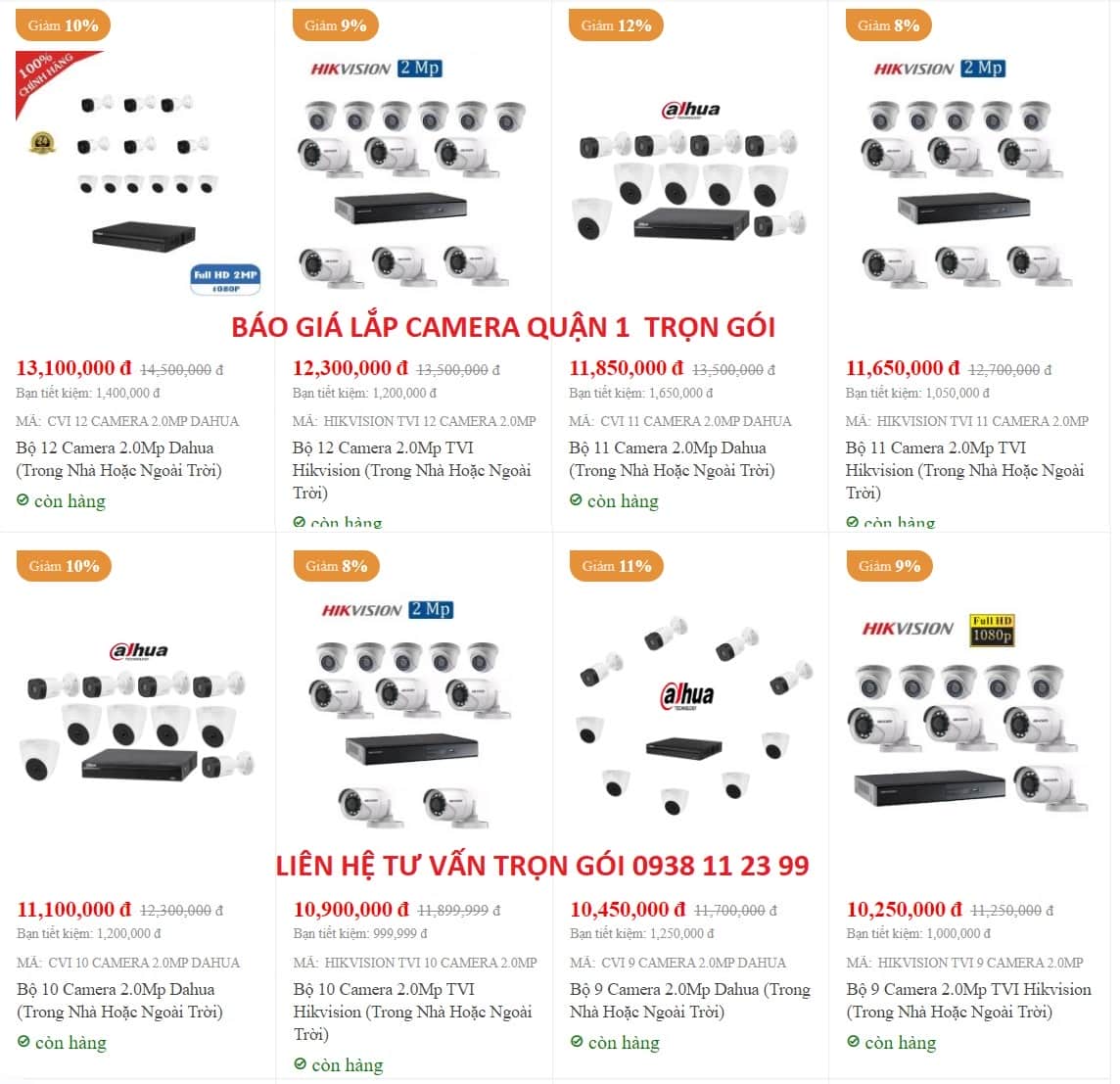 báo giá lắp camera quan sát tại quận 1