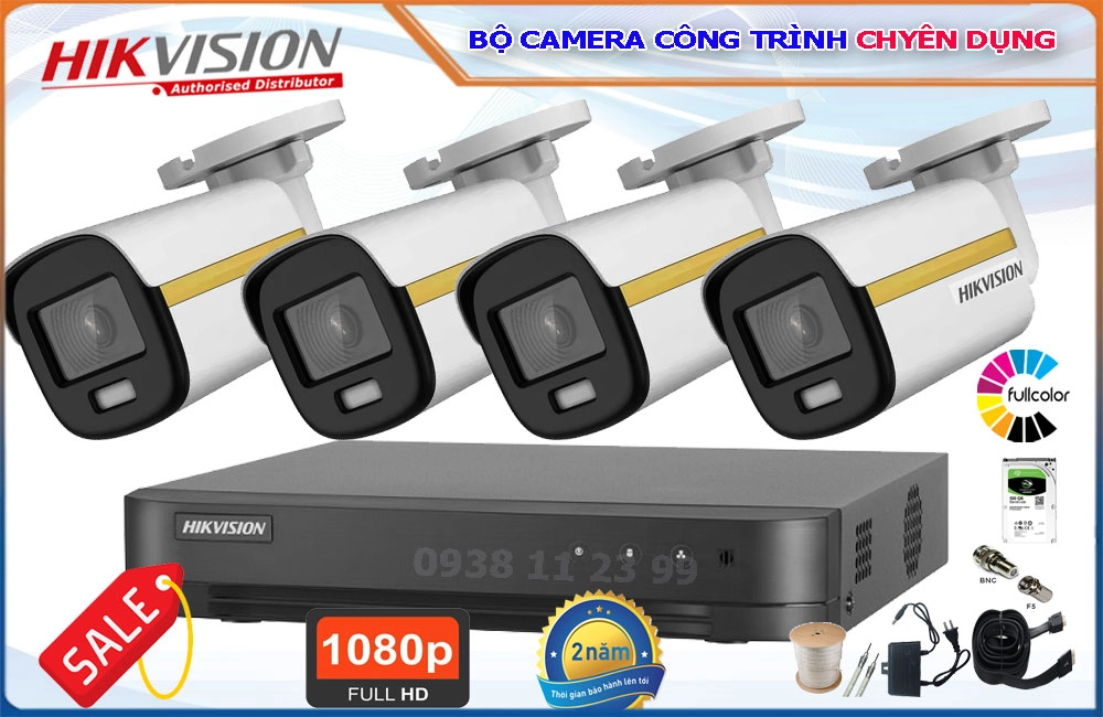 Bộ camera, Camera cho công trình, Camera có màu ban đêm, Camera giám sát, Camera an ninh, Camera quan sát, Camera hồng ngoại, Camera cảm biến màu ban đêm.