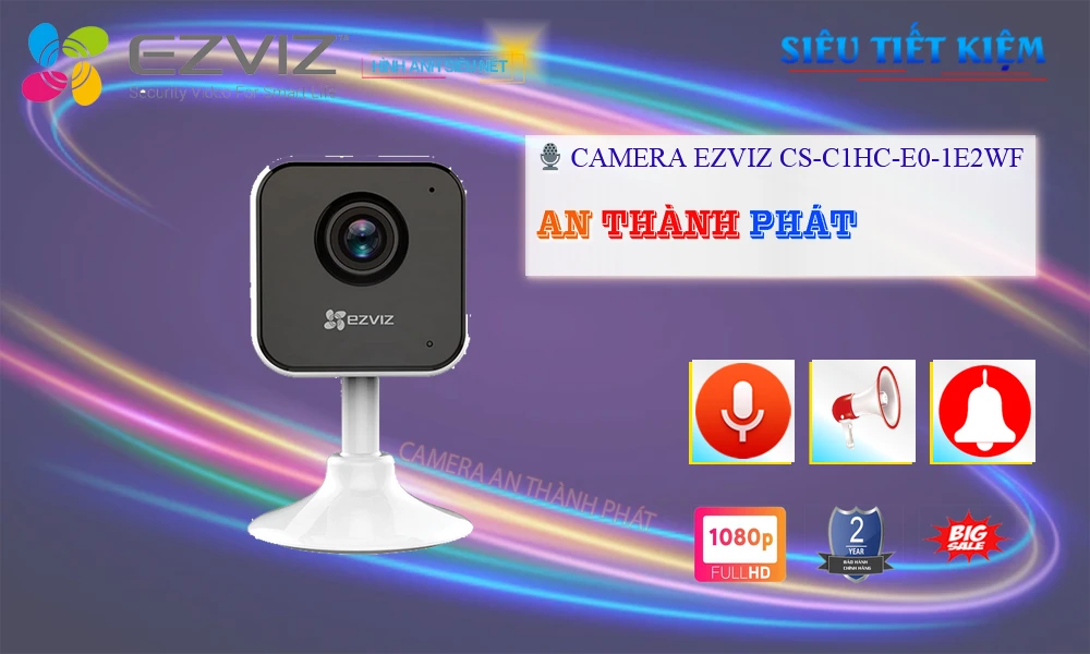 CS-C1HC-E0-1E2WF sắc nét Wifi Ezviz CS-C1HC-E0-1E2WF sắc nét Wifi Ezviz