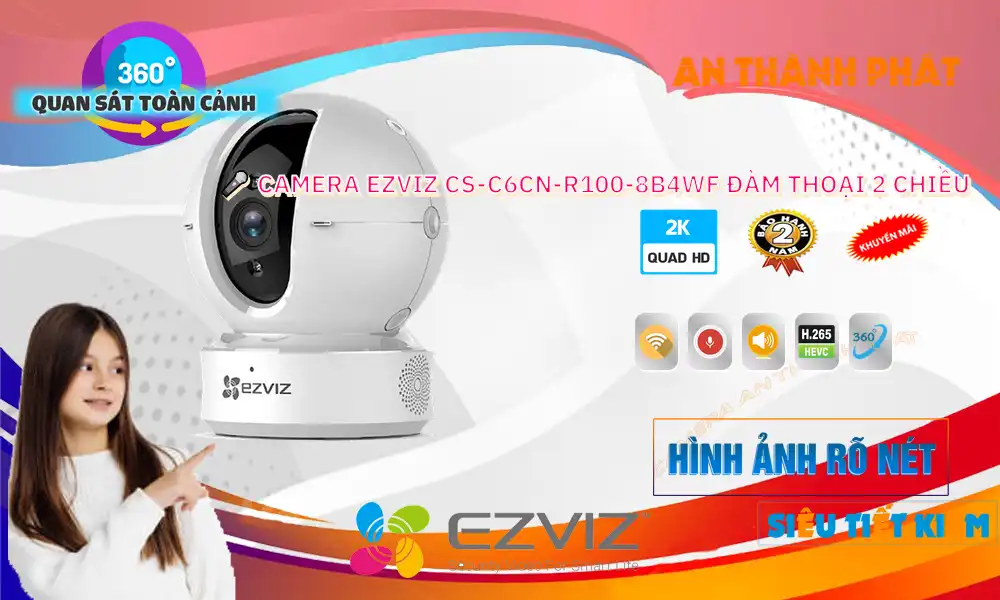 CS-C6CN-R100-8B4WF sắc nét Wifi Ezviz