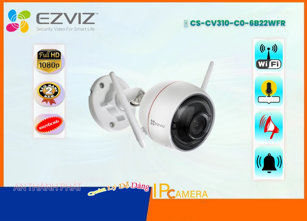 Camera Wifi Ezviz Tiết Kiệm CS-CV310-C0-6B22WFR Camera Wifi Ezviz Tiết Kiệm CS-CV310-C0-6B22WFR