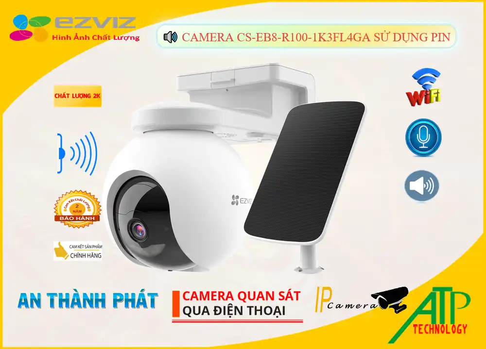 CS-EB8-R100-1K3FL4GA sắc nét Wifi Ezviz