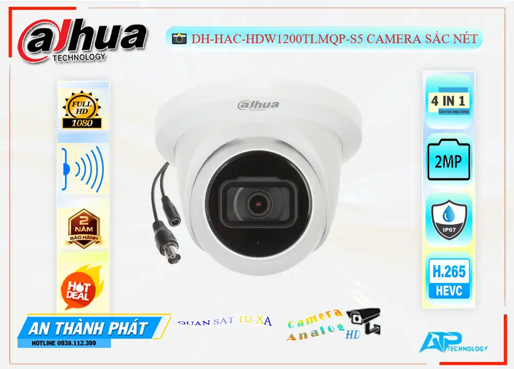 DH-HAC-HDW1200TLMQP-S5 sắc nét Dahua