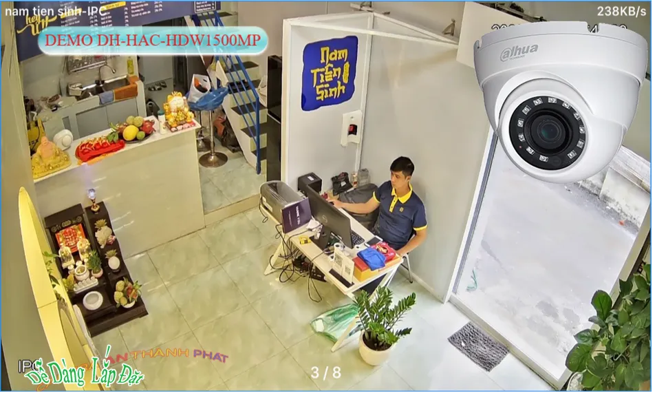 ➠  DH-HAC-HDW1500MP sắc nét Dahua