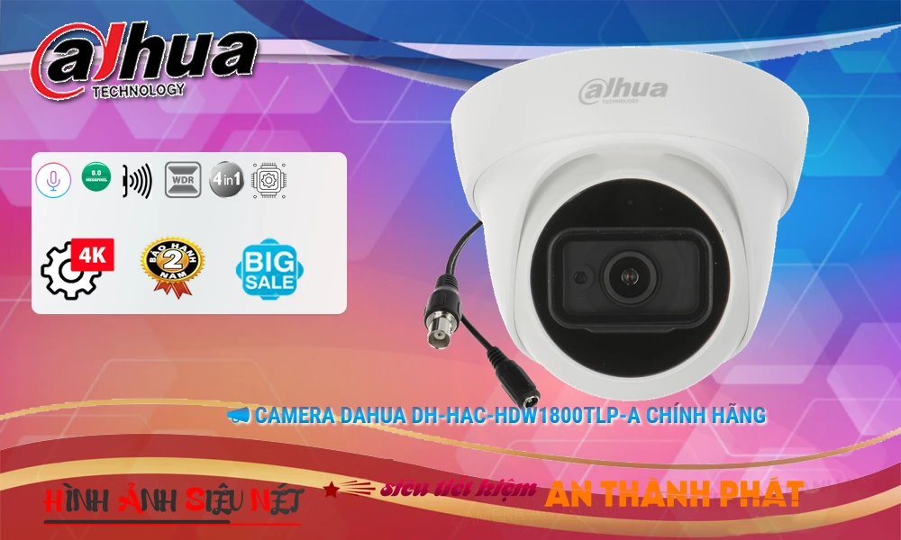 DH-HAC-HDW1800TLP-A sắc nét Dahua