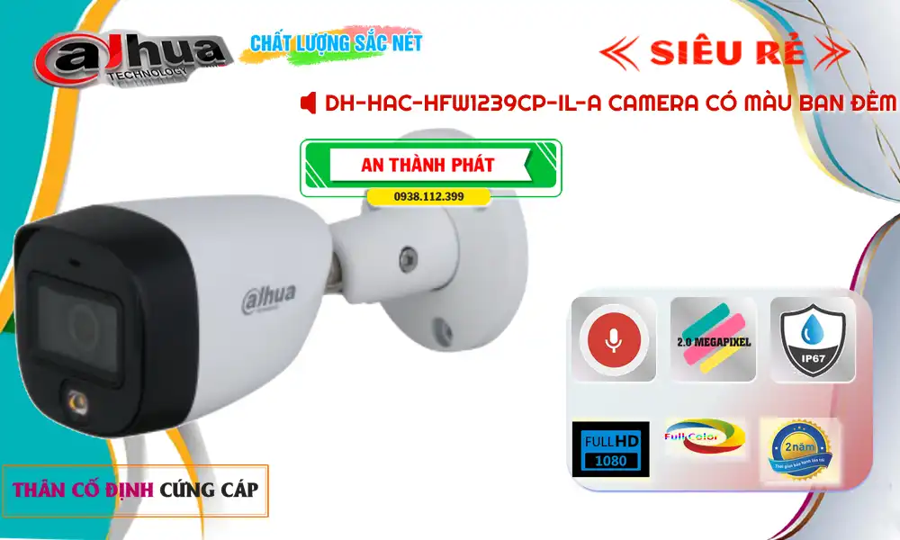 DH-HAC-HFW1239CP-IL-A sắc nét Dahua