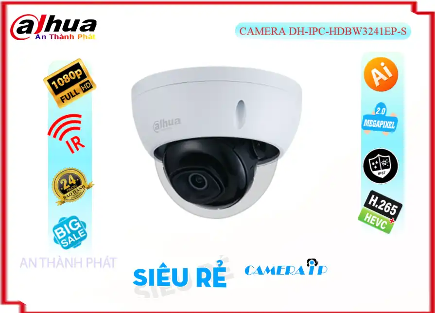 DH-IPC-HDBW3241EP-S sắc nét Dahua