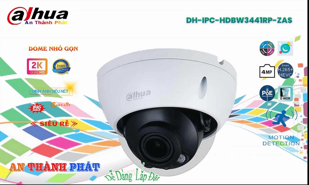 DH-IPC-HDBW3441RP-ZAS sắc nét Dahua DH-IPC-HDBW3441RP-ZAS sắc nét Dahua