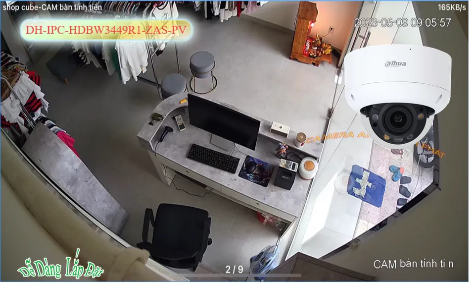DH-IPC-HDBW3449R1-ZAS-PV sắc nét Dahua