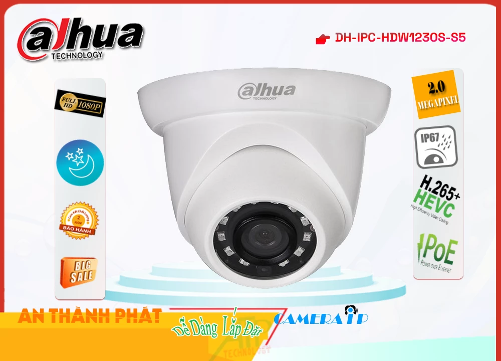 DH-IPC-HDW1230S-S5 sắc nét Dahua DH-IPC-HDW1230S-S5 sắc nét Dahua