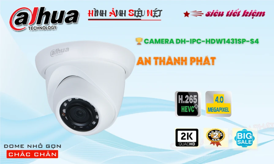 DH-IPC-HDW1431SP-S4 sắc nét Dahua DH-IPC-HDW1431SP-S4 sắc nét Dahua