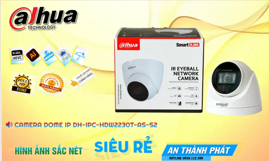 DH-IPC-HDW2230T-AS-S2 sắc nét Dahua DH-IPC-HDW2230T-AS-S2 sắc nét Dahua