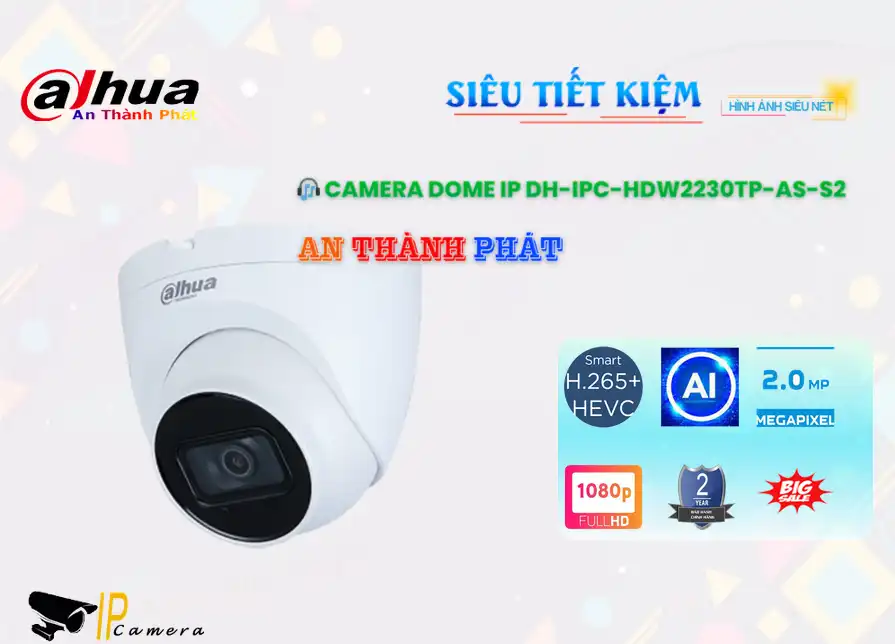 DH-IPC-HDW2230TP-AS-S2 sắc nét Dahua ➠