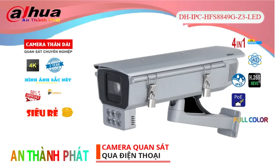 DH-IPC-HFS8849G-Z3-LED sắc nét Dahua ➠
