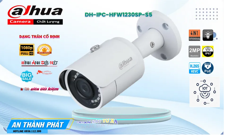 DH-IPC-HFW1230SP-S5 sắc nét Dahua