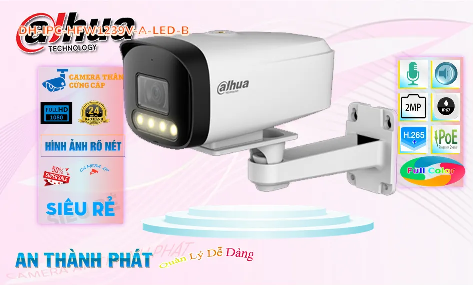 DH-IPC-HFW1239V-A-LED-B sắc nét Dahua DH-IPC-HFW1239V-A-LED-B sắc nét Dahua