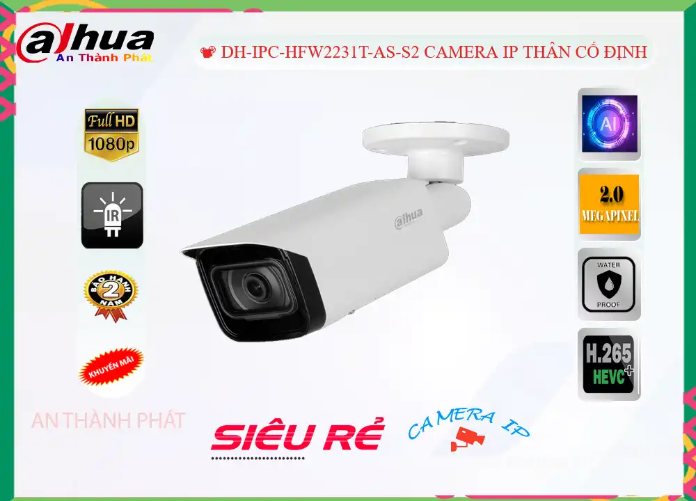 DH-IPC-HFW2231T-AS-S2 sắc nét Dahua DH-IPC-HFW2231T-AS-S2 sắc nét Dahua