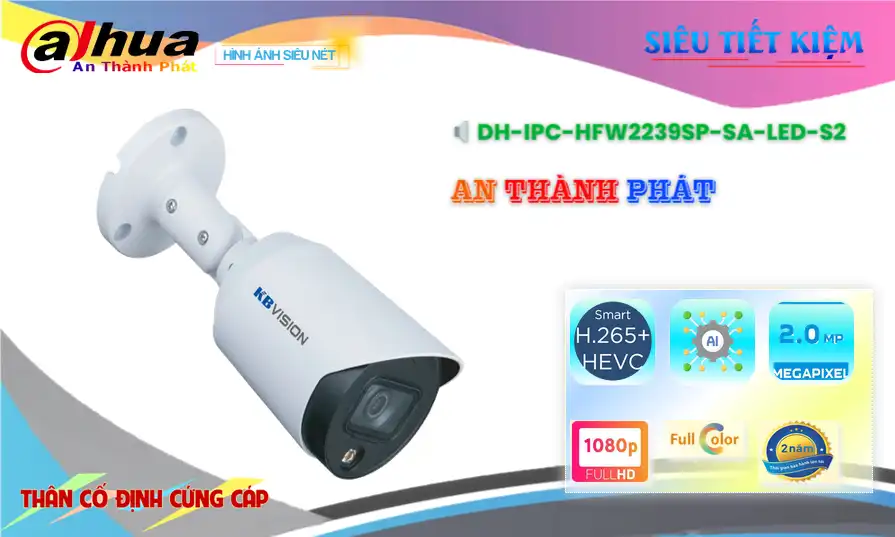 DH-IPC-HFW2239SP-SA-LED-S2 sắc nét Dahua