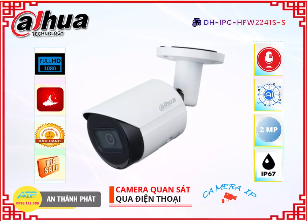 Camera Dahua DH-IPC-HFW2241S-S Tiết Kiệm,DH-IPC-HFW2241S-S Đang giảm giá, Camera quan sát DH-IPC-HFW2241S-S Tốt nhất,DH-IPC-HFW2241S-S Cấp Nguồ Qua Dây Mạng  Giá rẻ nhất,DH-IPC-HFW2241S-S Giá Khuyến Mãi,Nhà Phân Phối DH-IPC-HFW2241S-S FULL HD 1080P 2.0 megapixel ,Điểm bán DH-IPC-HFW2241S-S,DH-IPC-HFW2241S-S Đang giảm giá,DH-IPC-HFW2241S-S Tốt nhất