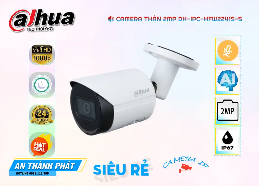 DH-IPC-HFW2241S-S sắc nét Dahua