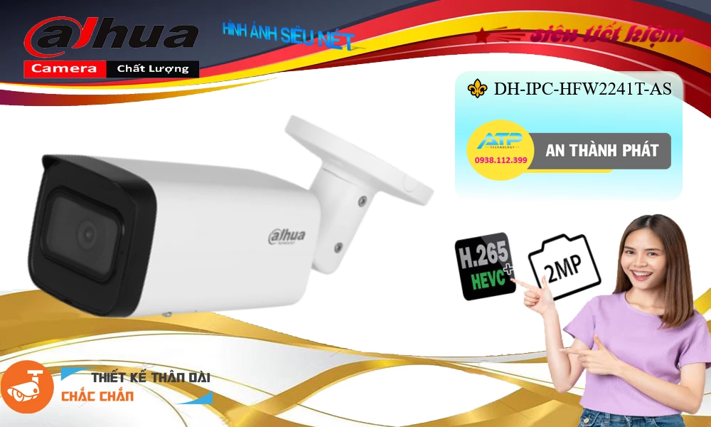 ➠  DH-IPC-HFW2241T-AS sắc nét Dahua