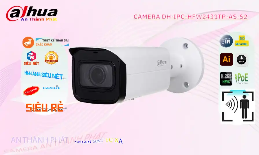DH-IPC-HFW2431TP-AS-S2 sắc nét Dahua