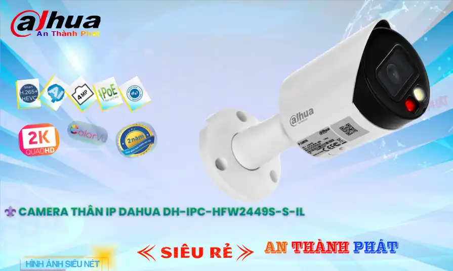 DH-IPC-HFW2449S-S-IL sắc nét Dahua