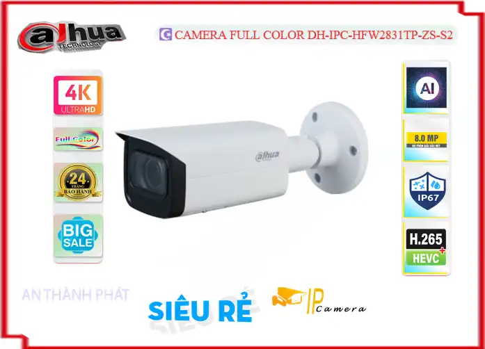 DH-IPC-HFW2831TP-ZS-S2 sắc nét Dahua