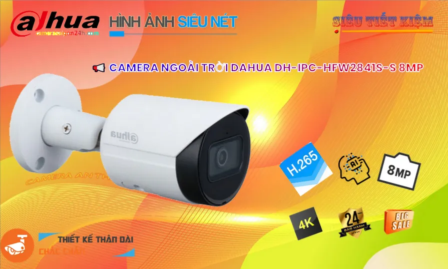 Camera Giá Rẻ Dahua DH-IPC-HFW2841S-S Ip POE sắc nét Công Nghệ Mới Camera Giá Rẻ Dahua DH-IPC-HFW2841S-S Ip POE sắc nét Công Nghệ Mới