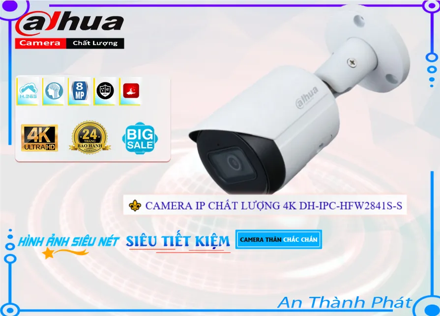 Camera Giá Rẻ Dahua DH-IPC-HFW2841S-S Ip POE sắc nét Công Nghệ Mới Camera Giá Rẻ Dahua DH-IPC-HFW2841S-S Ip POE sắc nét Công Nghệ Mới