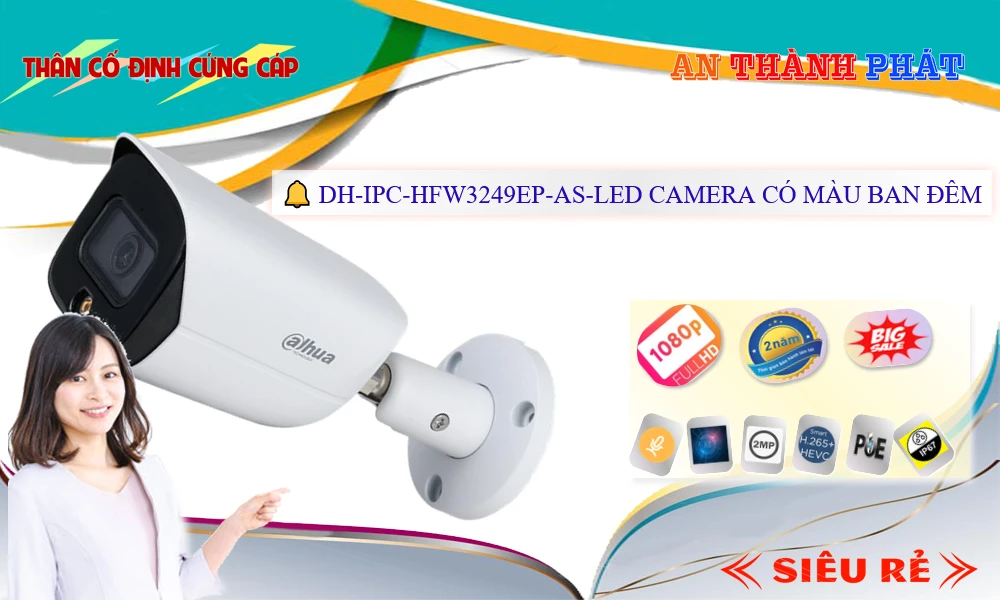 DH-IPC-HFW3249EP-AS-LED sắc nét Dahua DH-IPC-HFW3249EP-AS-LED sắc nét Dahua