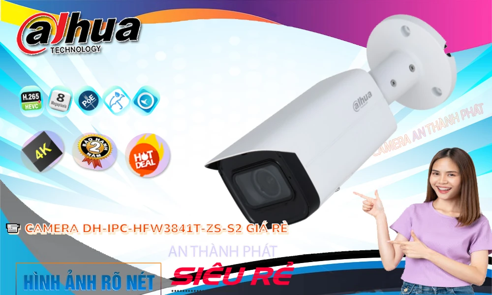 DH-IPC-HFW3841T-ZS-S2 sắc nét Dahua DH-IPC-HFW3841T-ZS-S2 sắc nét Dahua