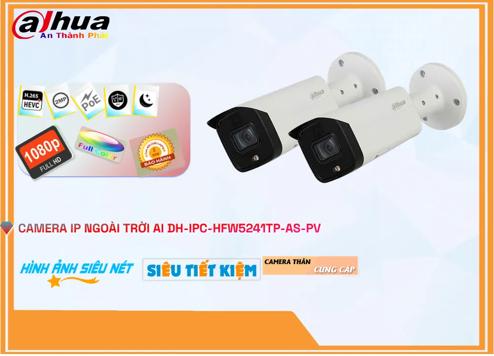Camera IP Ngoài Trời DH-IPC-HFW5241TP-AS-PV,Giá DH-IPC-HFW5241TP-AS-PV Cấp Nguồ Qua Dây Mạng ,Nhà Phân Phối DH-IPC-HFW5241TP-AS-PV, Camera DH-IPC-HFW5241TP-AS-PV Bán Lỗ,DH-IPC-HFW5241TP-AS-PV bán chạy nhất,công nghê DH-IPC-HFW5241TP-AS-PV FULL HD 1080P ,DH-IPC-HFW5241TP-AS-PV Công Nghệ Mới,thông số DH-IPC-HFW5241TP-AS-PV,DH-IPC-HFW5241TP-AS-PV Chất lượng nhất,DH-IPC-HFW5241TP-AS-PV Giá Khuyến Mãi,DH-IPC-HFW5241TP-AS-PV Giá Hấp Dẫn,DH-IPC-HFW5241TP-AS-PV mới,Bán giá rẻ DH-IPC-HFW5241TP-AS-PV