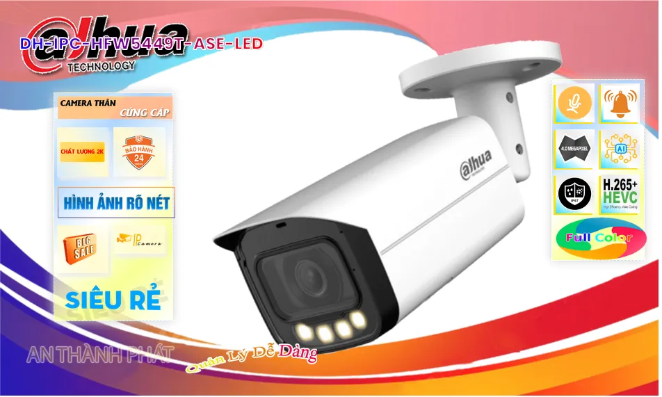 DH-IPC-HFW5449T-ASE-LED sắc nét Dahua
