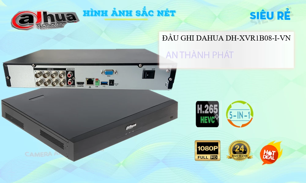 DH-XVR1B08-I-VN sắc nét KBvision DH-XVR1B08-I-VN sắc nét KBvision