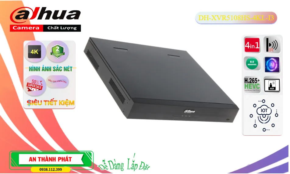 DH-XVR5108HS-4KL-I3 sắc nét Dahua