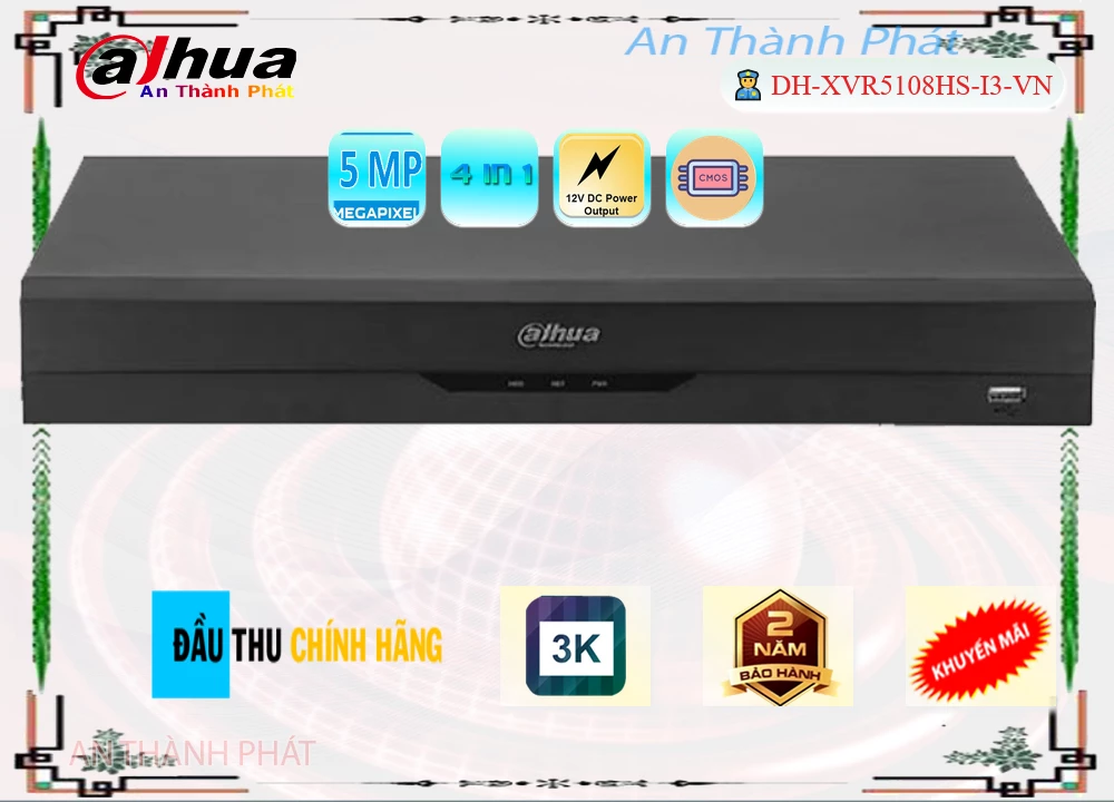 DH-XVR5108HS-I3-VN sắc nét Dahua ➠ DH-XVR5108HS-I3-VN sắc nét Dahua ➠