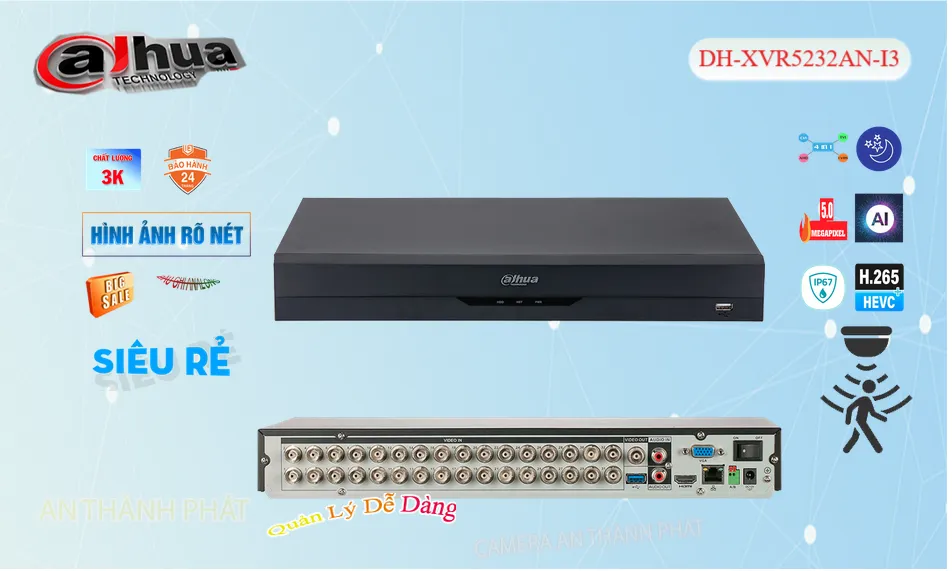DH-XVR5232AN-I3 sắc nét Dahua ➠ DH-XVR5232AN-I3 sắc nét Dahua ➠