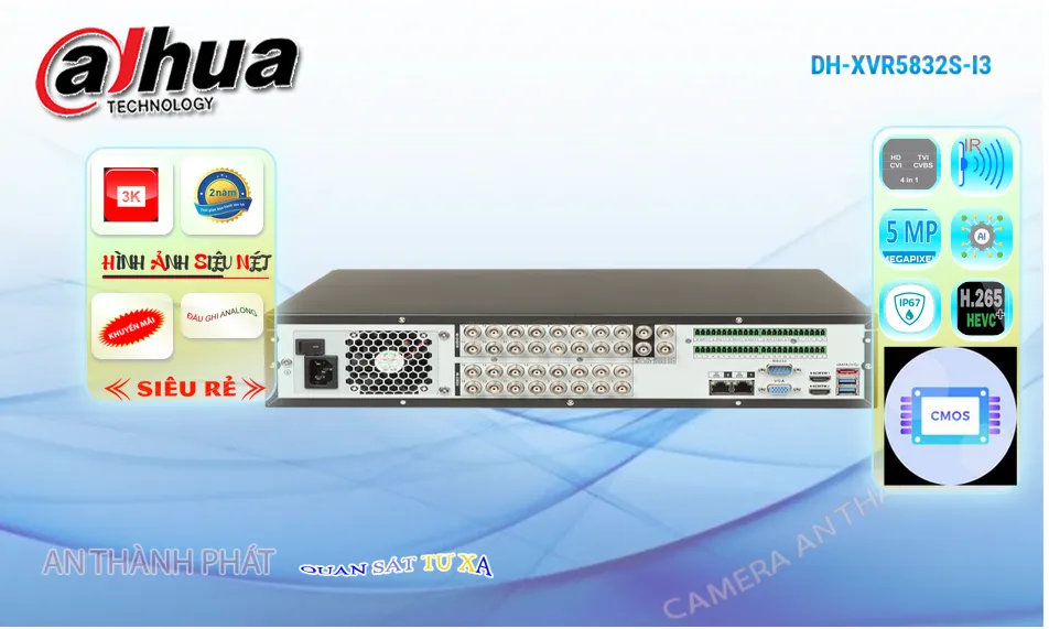 DH-XVR5832S-I3 sắc nét Dahua DH-XVR5832S-I3 sắc nét Dahua
