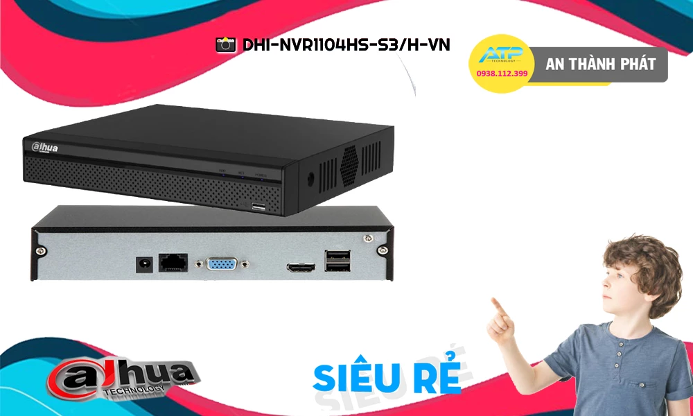 DHI-NVR1104HS-S3/H-VN sắc nét Dahua DHI-NVR1104HS-S3/H-VN sắc nét Dahua
